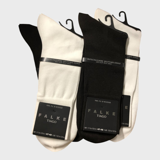 Falke Brown and White Elegant Business Sock - Set of Four