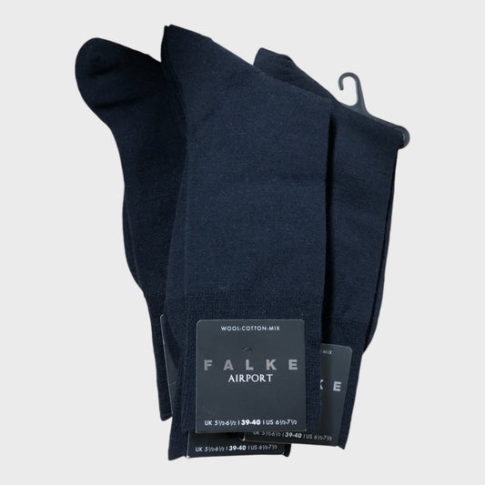 Falke Merino Wool Blend Navy Socks - Set of Four