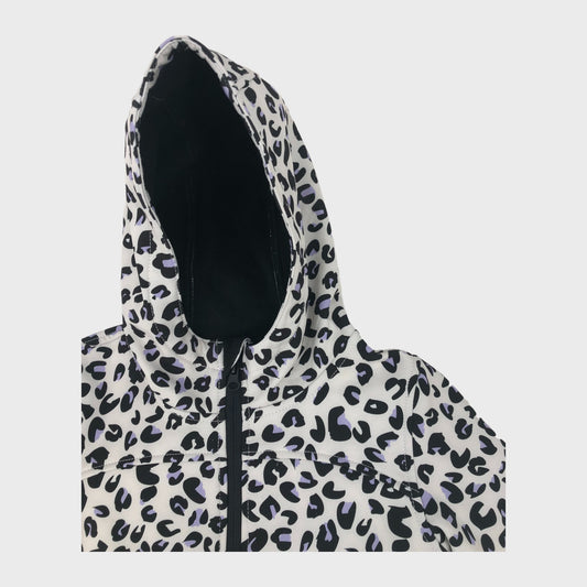 Cream Leopard Print Branded Jacket
