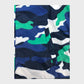 Blue Camouflage Branded Rain Coat