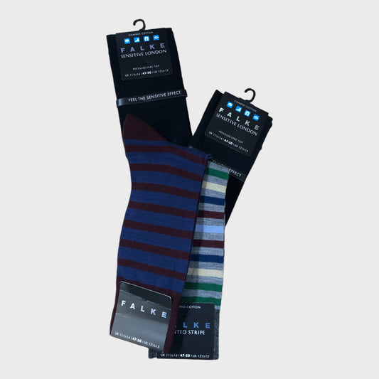 Falke Cotton & Merino Wool Blend Socks - Set of Four