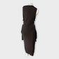 RIVER ISLAND Women's Ribbed Knit Midi Brown Dress Pullover Sleeveless
