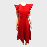 Branded Red Ruffle Dress - UK8
