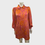 Branded Pink and Orange Floral Dress - UK8