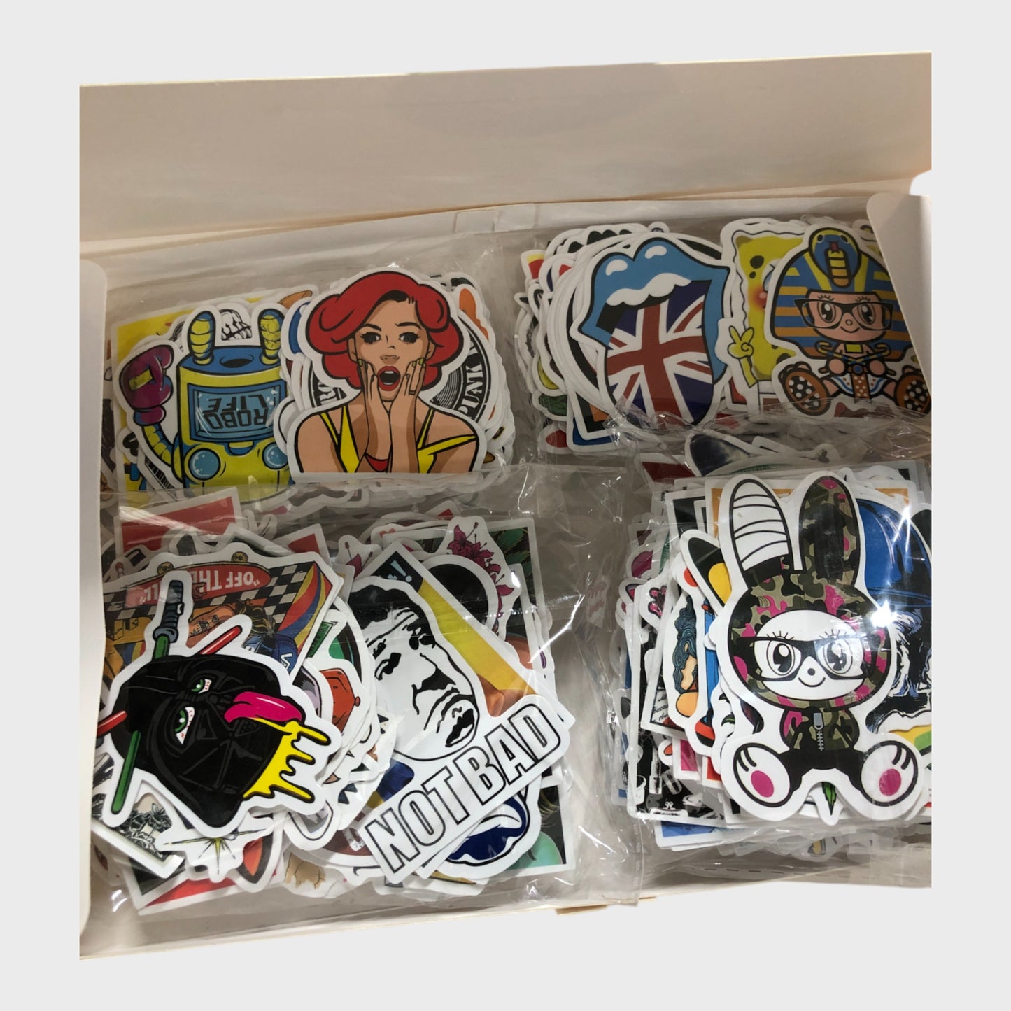 Waterproof Laptop/Skateboard Stickers - 400 Pieces