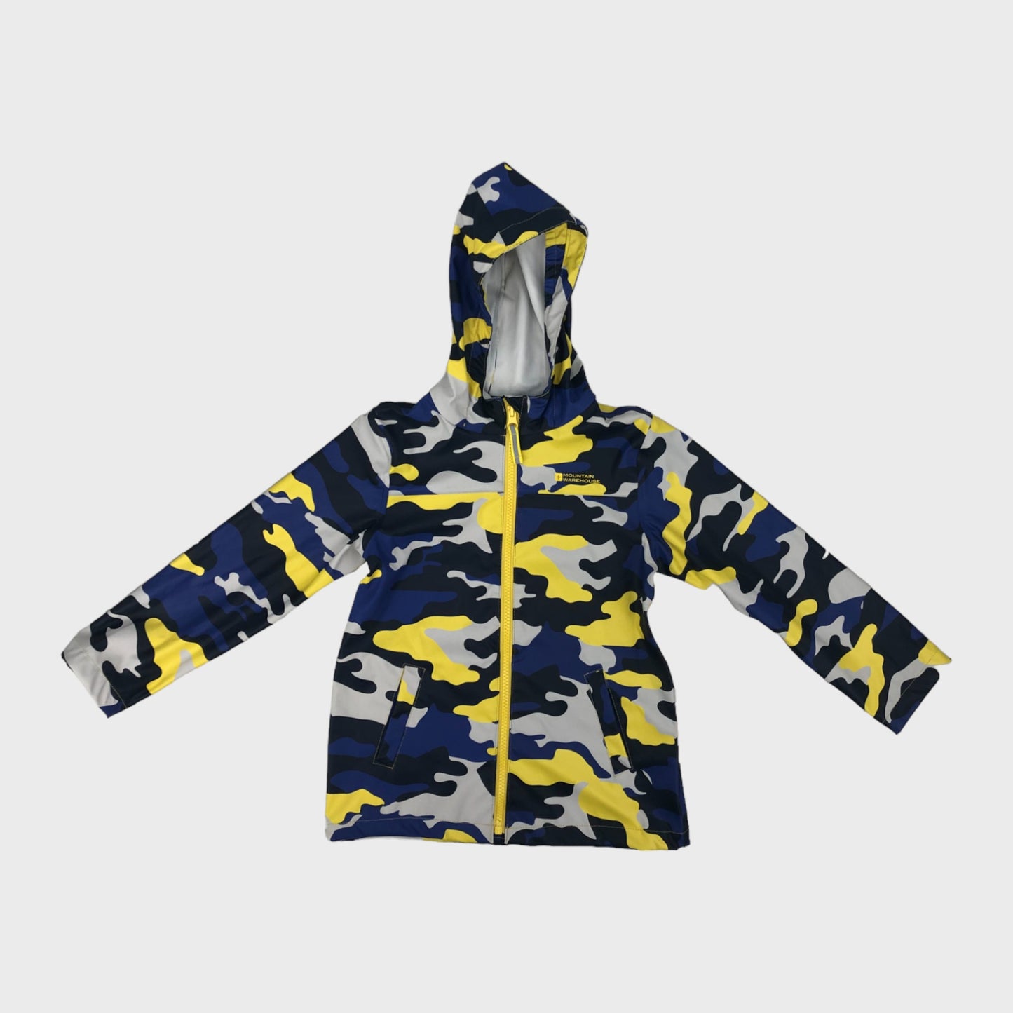 Yellow Branded Camouflage Waterproof Jacket And Trousers Set
