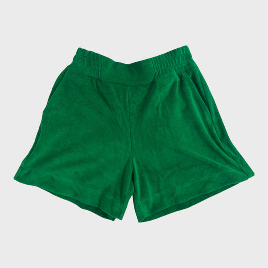 Branded Green Towelling Shorts - UK8