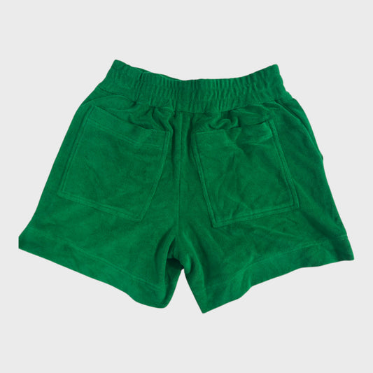 Branded Green Towelling Shorts - UK8