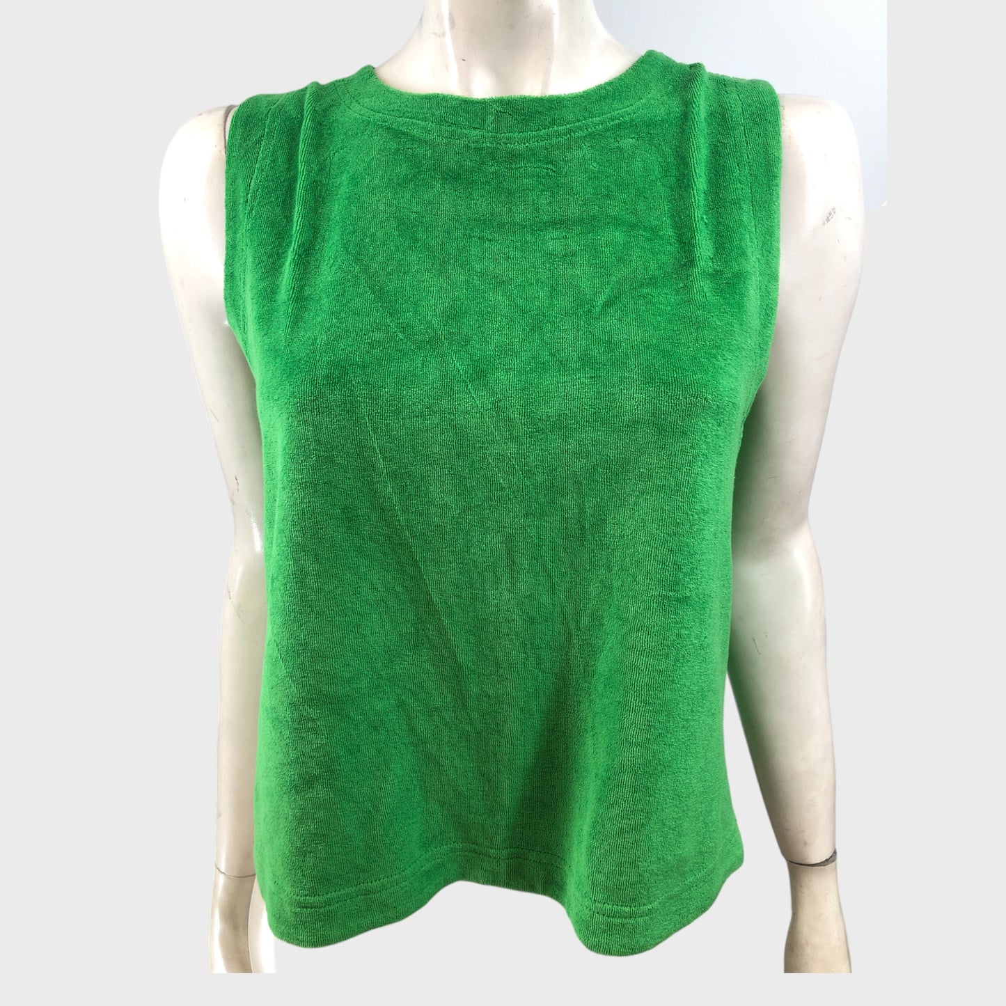Branded Green Towelling Vest Top - UK8