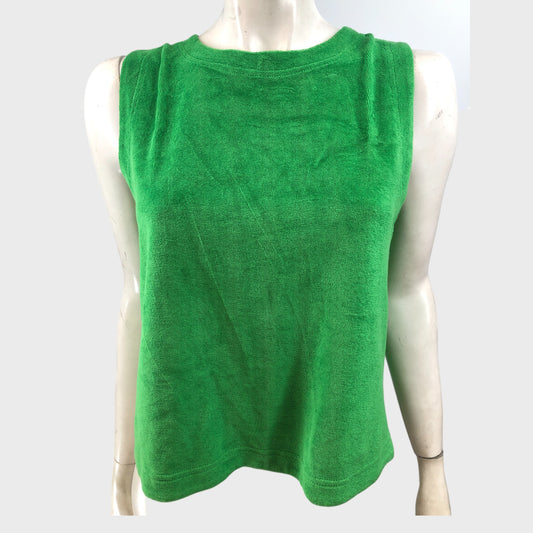 Branded Green Towelling Vest Top - UK8
