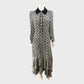 Branded Green Floral Long Sleeve Dress - UK8
