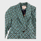 Branded Women's Blazer Floral Green Geometric Print