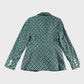 Branded Women's Blazer Floral Green Geometric Print
