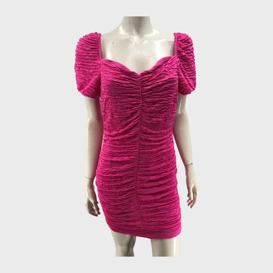 Pink Ruched Dress