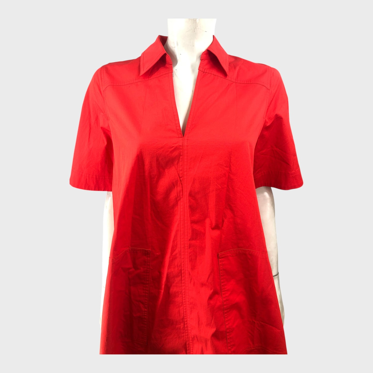 Branded Red A-Line Mini Dress - UK8