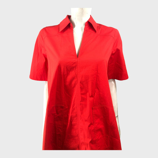 Branded Red A-Line Mini Dress - UK8