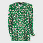 Branded Green Lantana Flower Print Drawstring Maxi Dress - UK8
