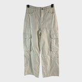 Branded  Cream Cargo Jeans - UK8