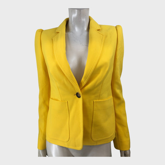 Branded Yellow Blazer Jacket- UK8