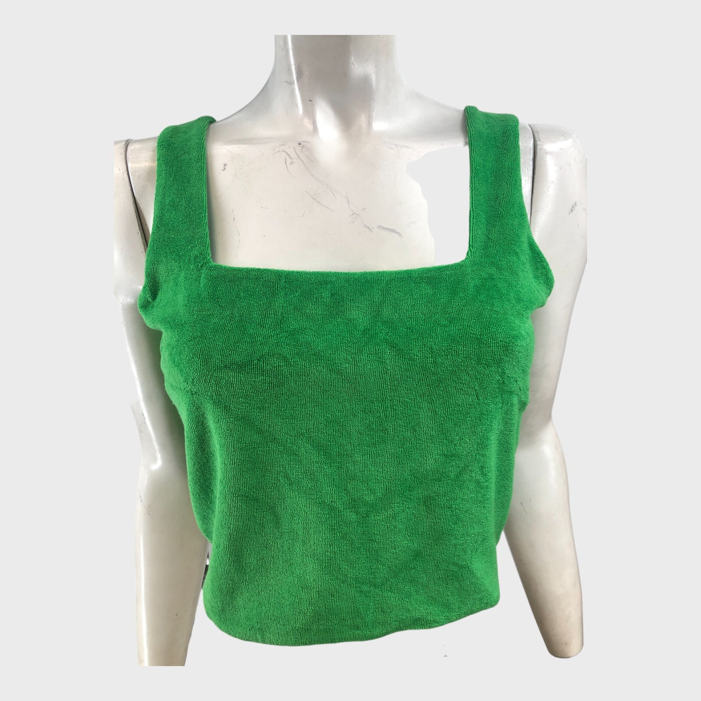 Branded Green Towelling Vest Top - UK12