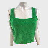 Branded Green Towelling Vest Top - UK12
