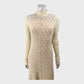 Branded Beige Lace Jersey Maxi Dress - UK8