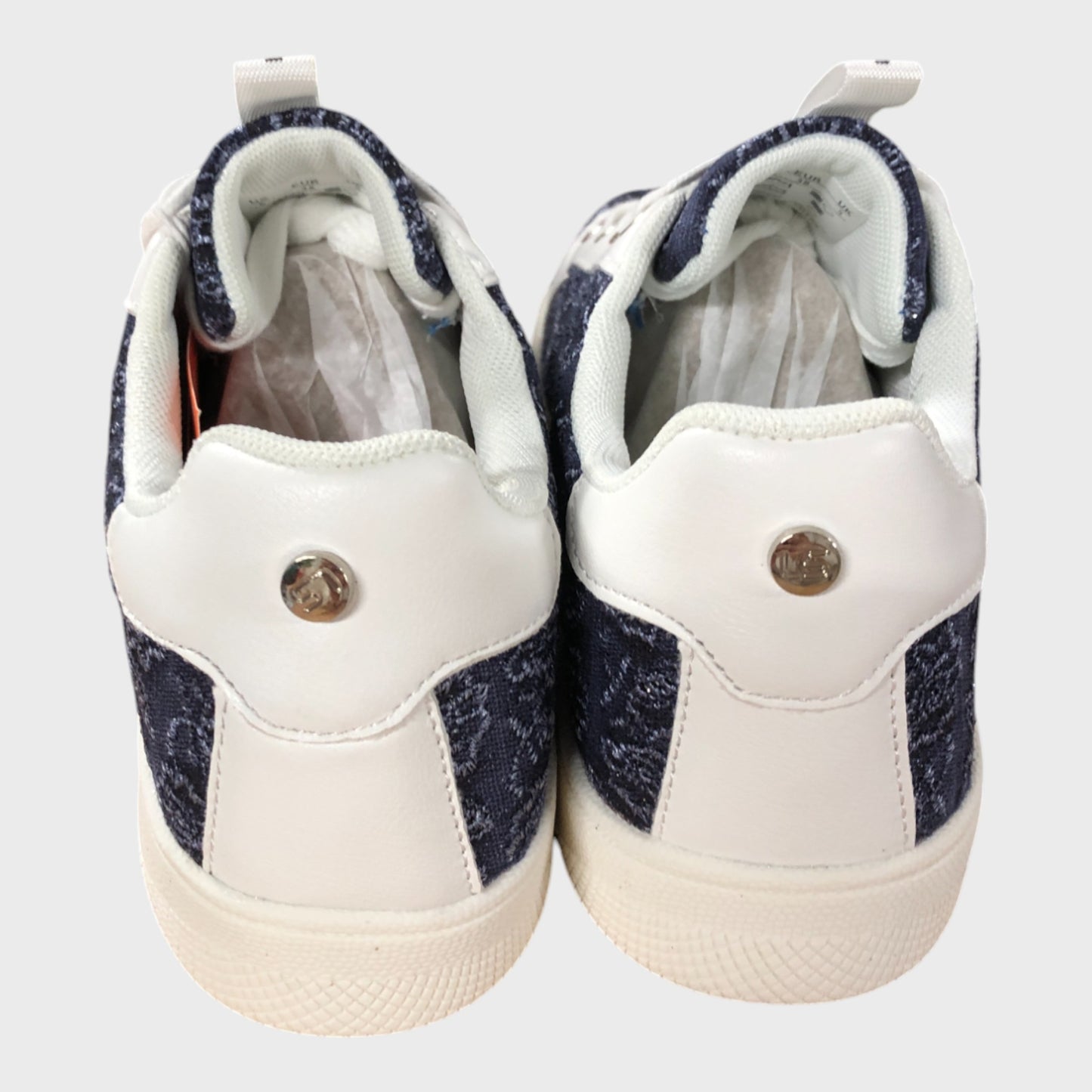 Lucky Step Blue Glitter Floral Trainers