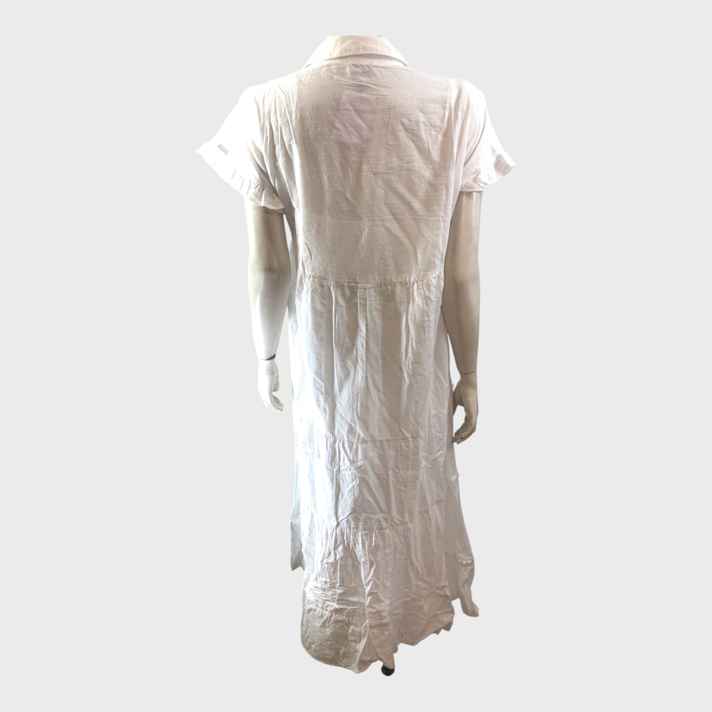 White Broderie Maxi Dress