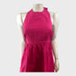 Pink Linen Halter Neck Mini Dress