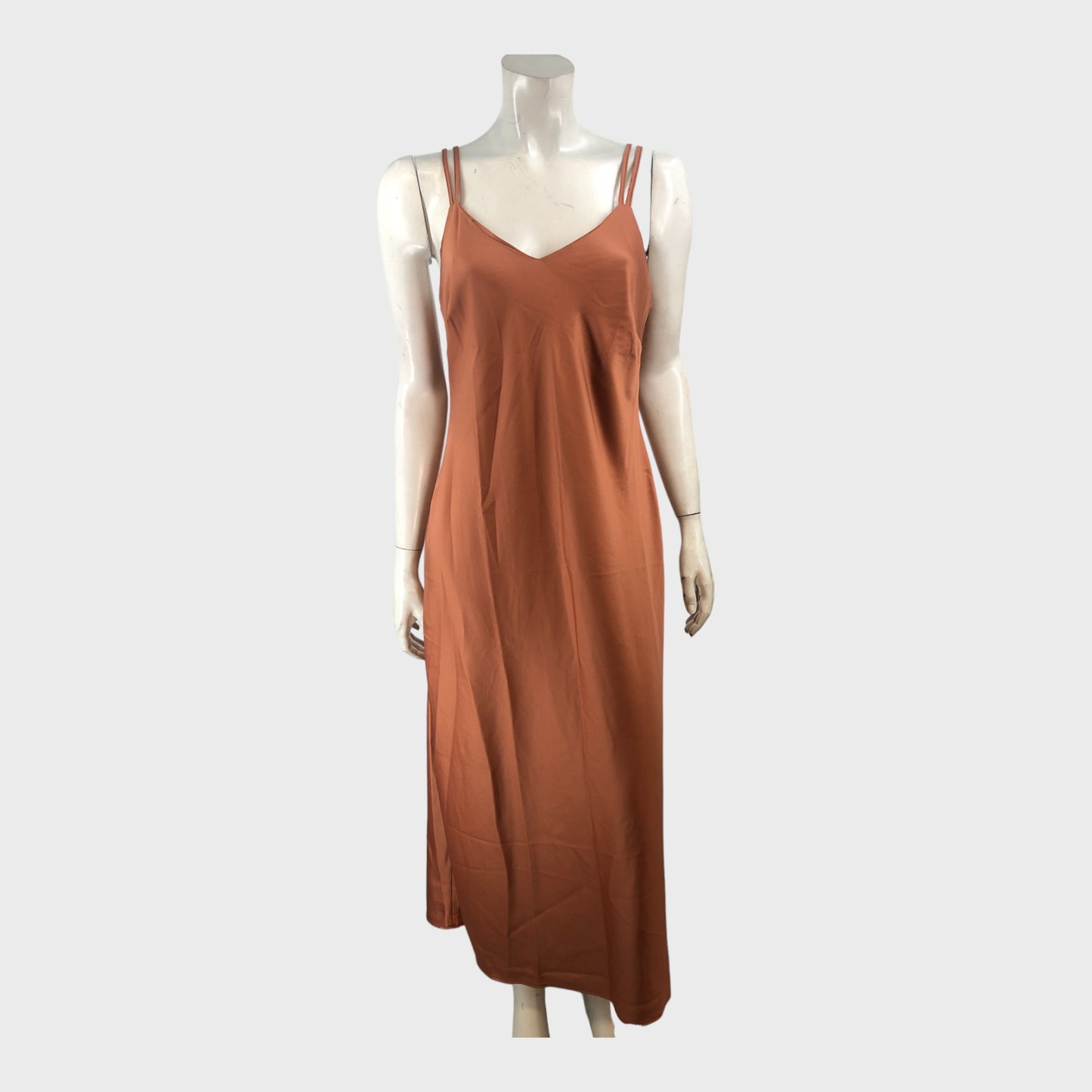 Rust Double Strap Long Dress - UK 12