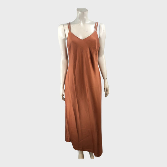 Rust Double Strap Long Dress - UK 12