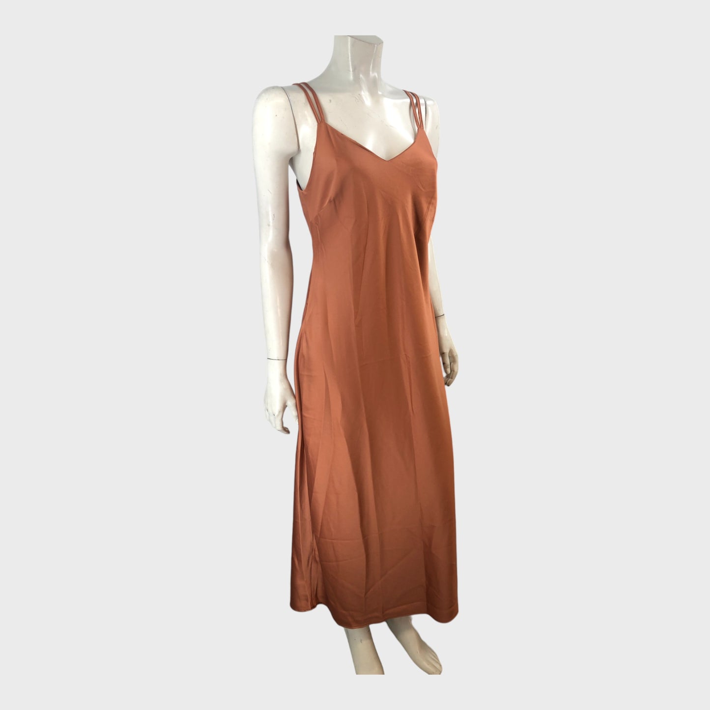 Rust Double Strap Long Dress - UK 12