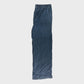 Blue Denim Look Wide Leg Trousers