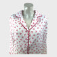 White Cherry Print Loungewear Set