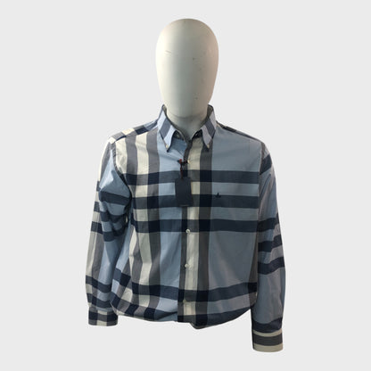 Navigare Blue Check Long Sleeve Shirt