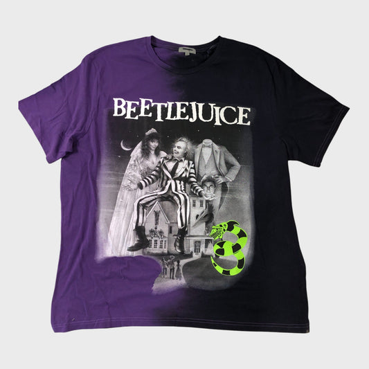 Beetlejuice T-Shirt 2XL Men's Purple Graphic Classic Fit