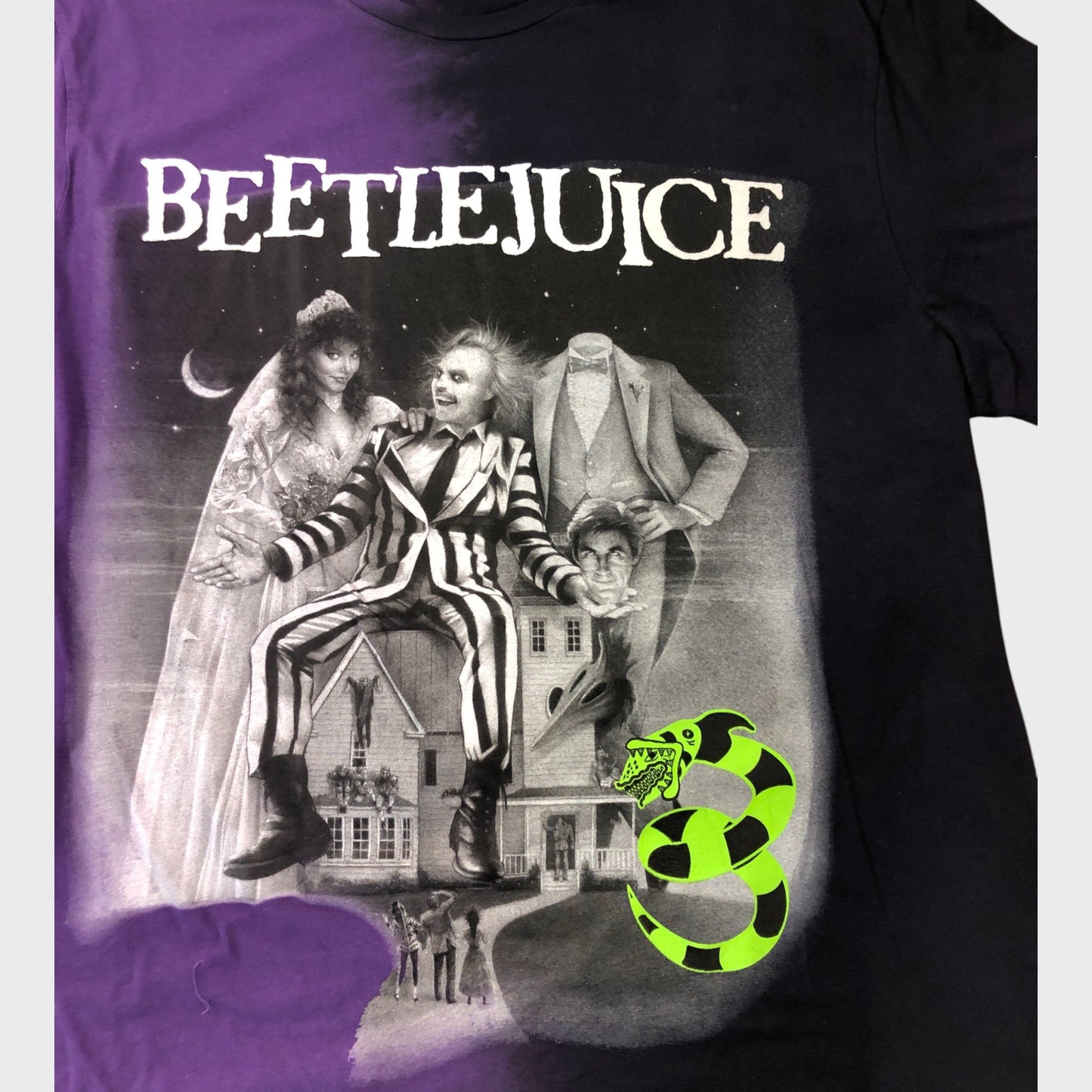 Beetlejuice T-Shirt 2XL Men's Purple Graphic Classic Fit