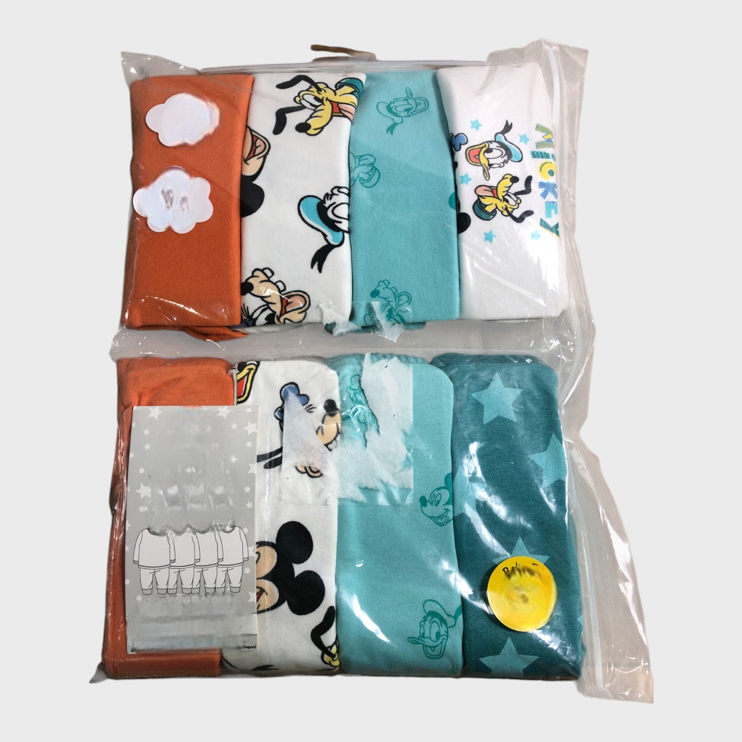Disney Mickey & Friends Long Sleeve Pyjamas - 4 Pack - 12-18 Months