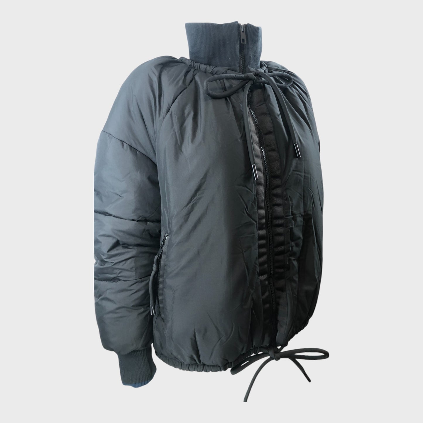 Puffer Jacket Women's Size UK 12 Black Quilted Warm Winter Coat