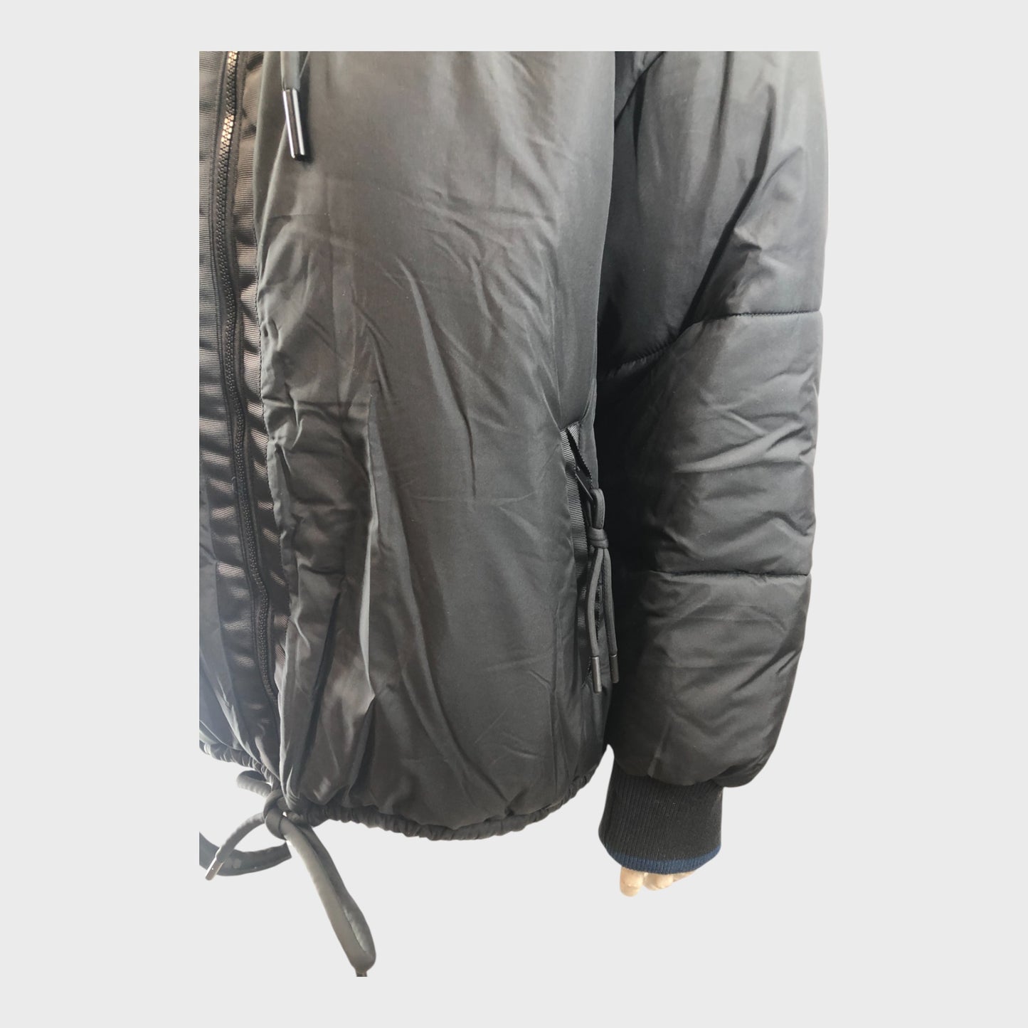 Puffer Jacket Women's Size UK 12 Black Quilted Warm Winter Coat