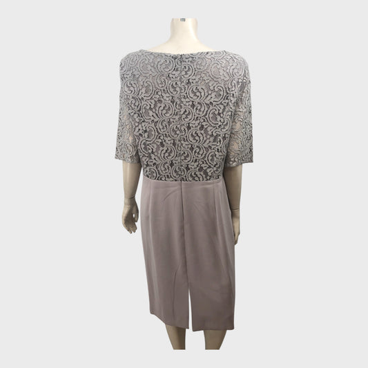 Jacques Vert Grey Lace Dress