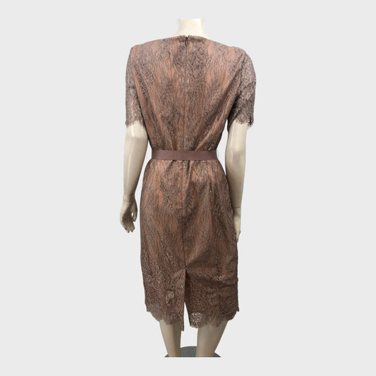 Jacques Vert Light Brown Lace Dress