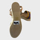 Branded Leather Woven Flatform Espadrilles - UK6