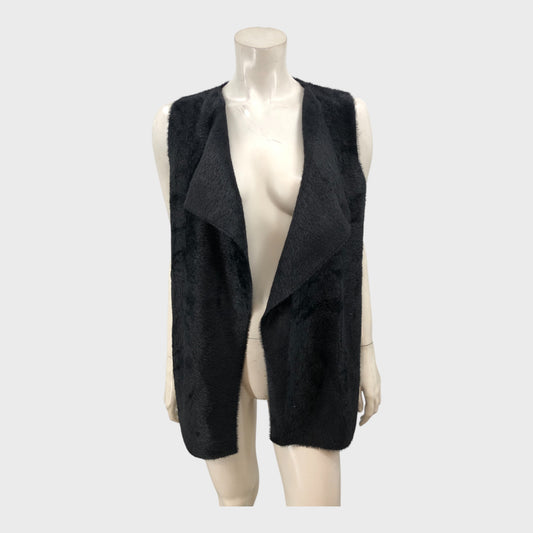 Branded Black Coray Waterfall Fluffy Gilet