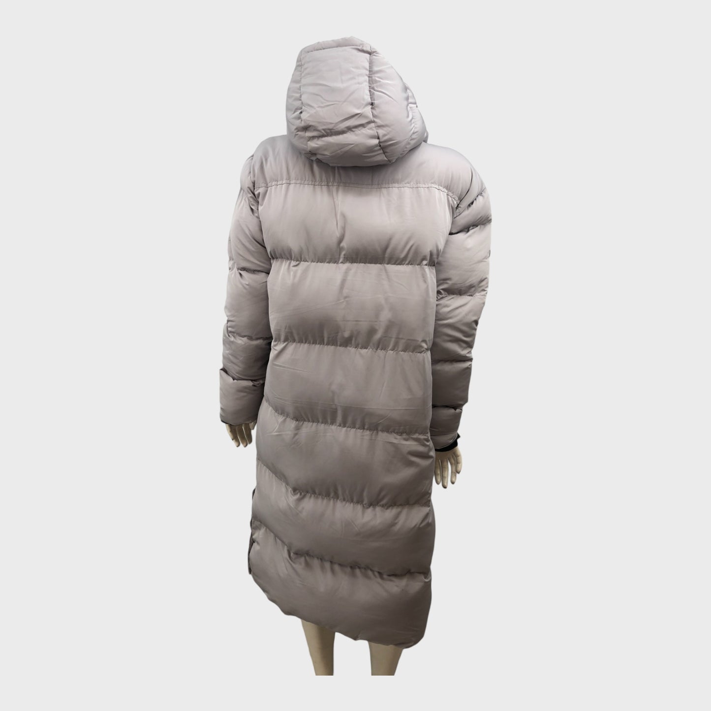 Branded Grey Long Padded Coat