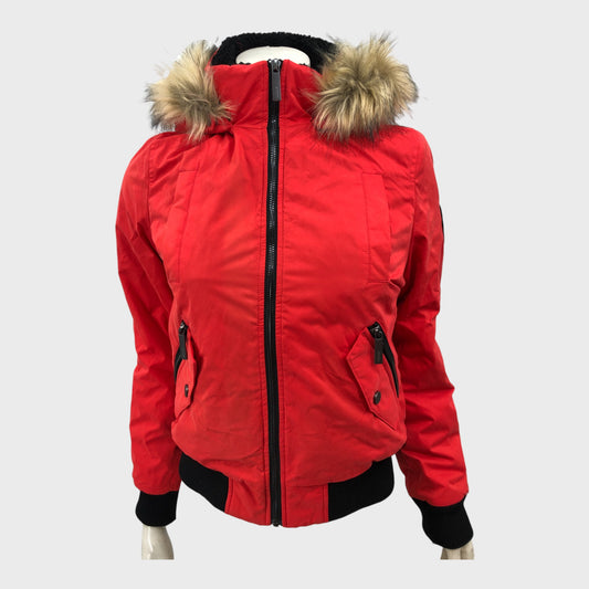 Branded Red Bomber Jacket