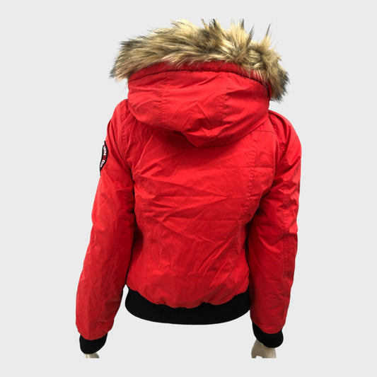 Branded Red Bomber Jacket