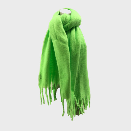 Neon Green Knit Scarf