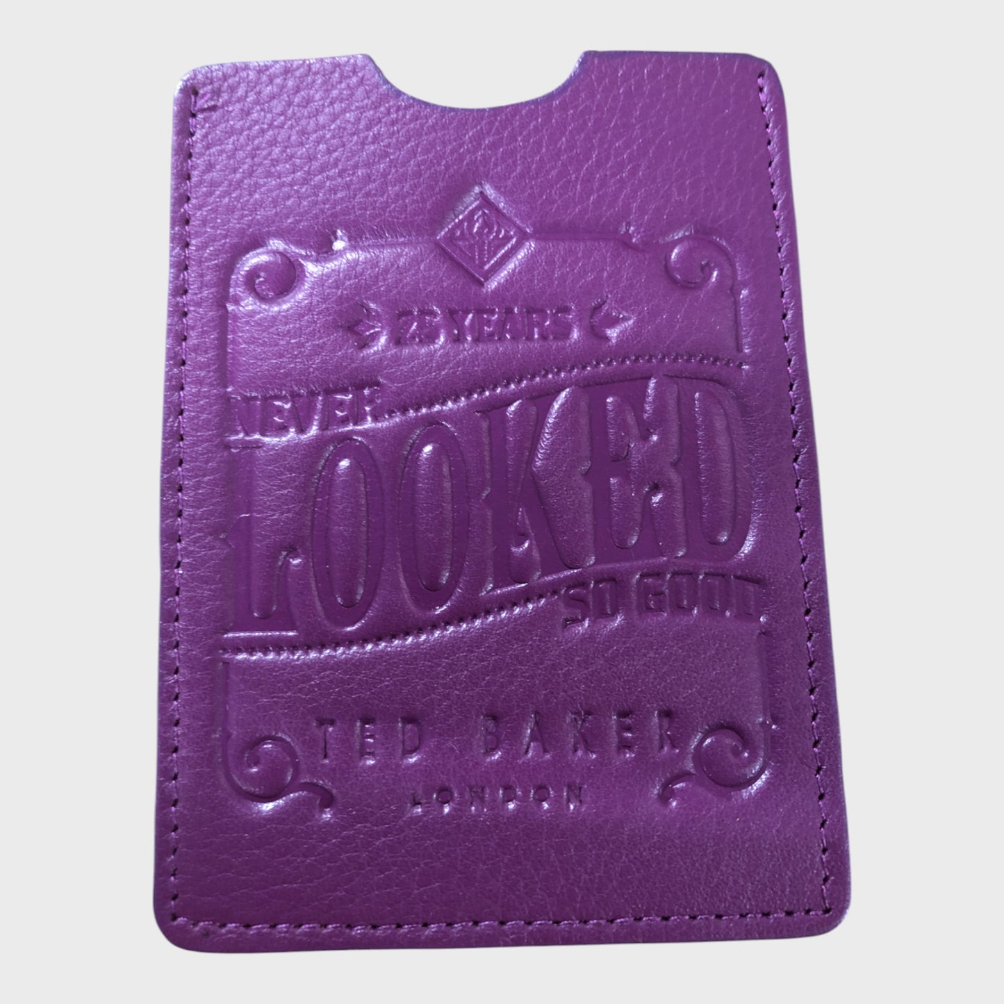 Ted Baker Leather Card Holder - Purple