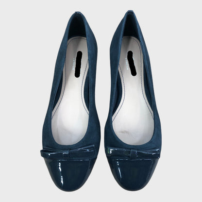 Navy Branded Ballerinas